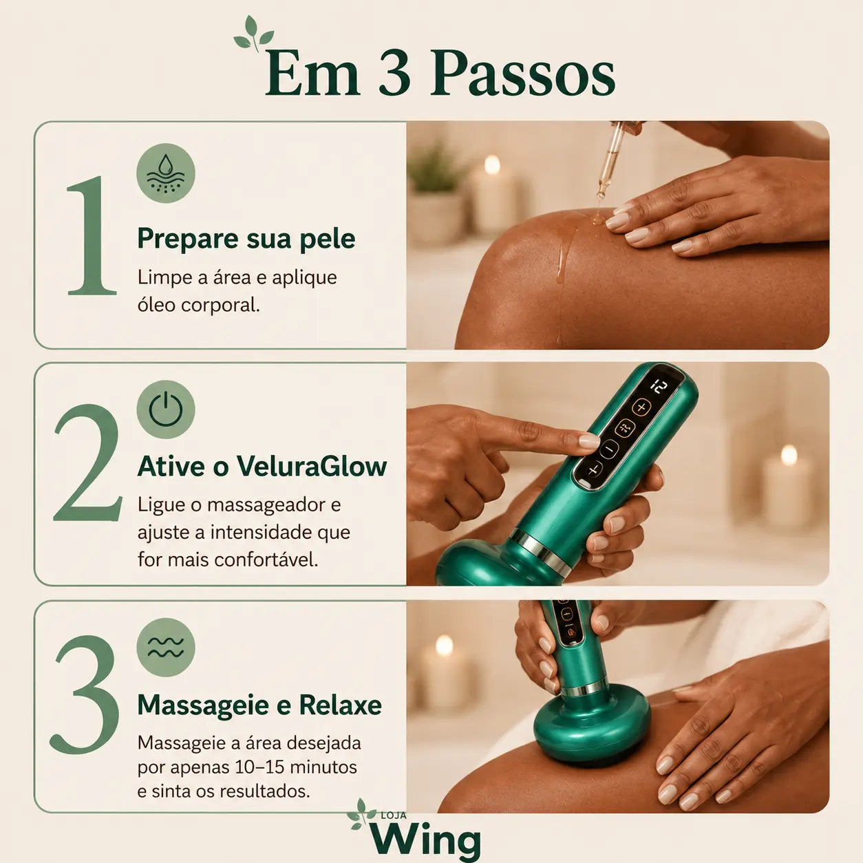 Velura™ | Massageador para Drenagem e Contorno das Pernas
