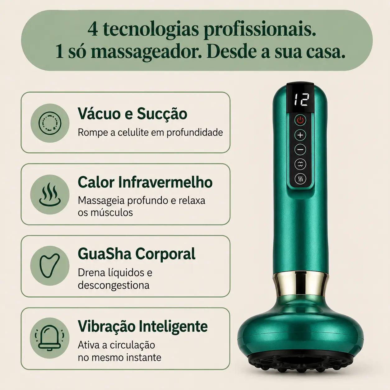 Velura™ | Massageador para Drenagem e Contorno das Pernas