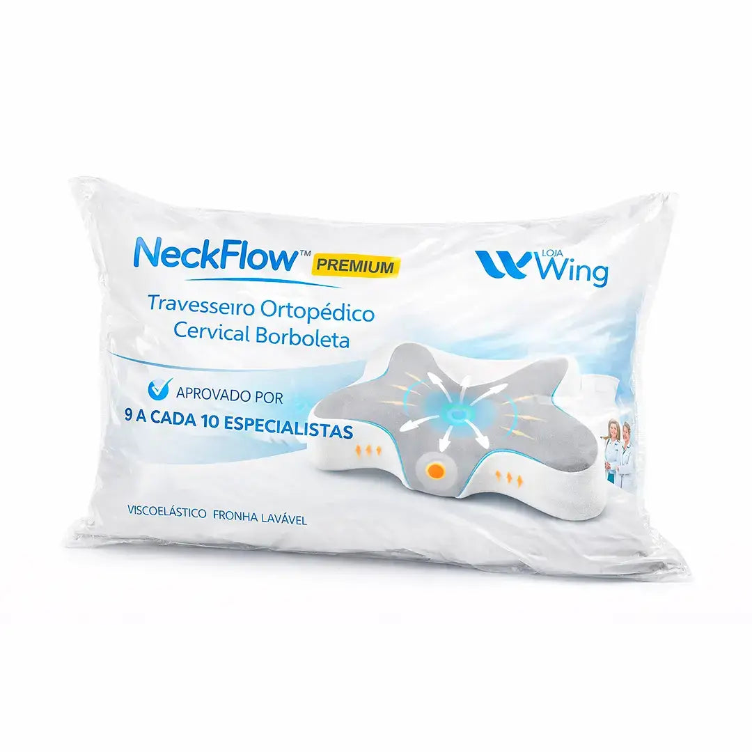 NeckFlow™ – Travesseiro Ortopédico Cervical Premium