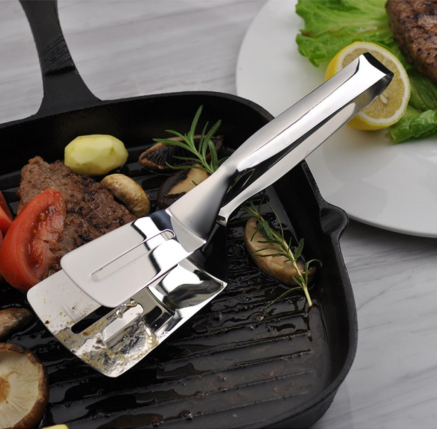 Clamp®️ - Espátula Pegador de Alimentos Inteligente em Aço Inox