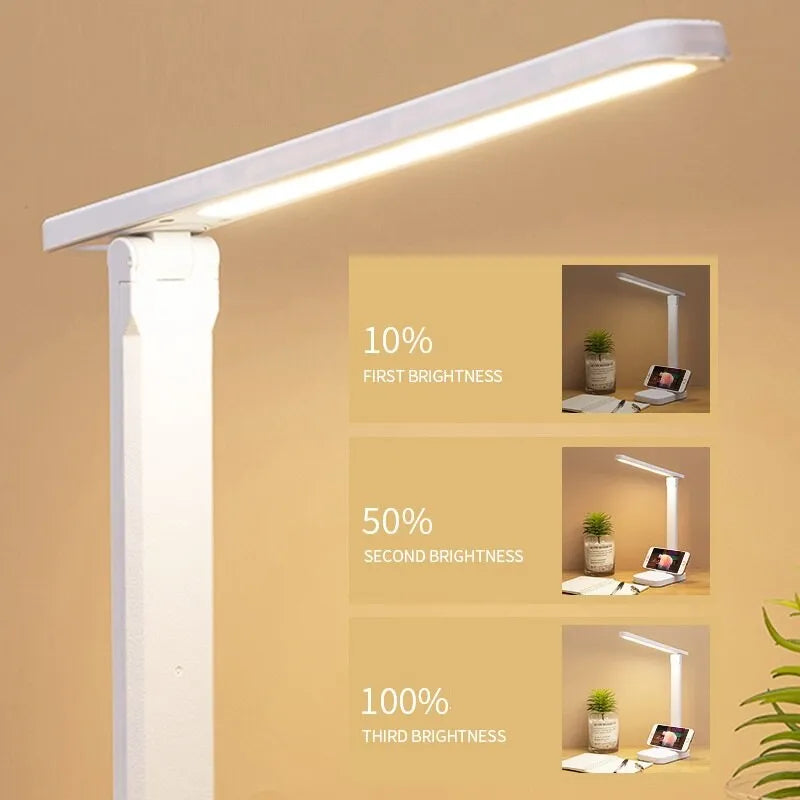 TouchLamp - Luminária de Mesa Touch Branca Flexível para Leitura