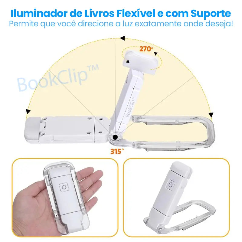 BookClip™ - Luminária Portátil para Leitura Recarregável (ÚLTIMAS UNIDADES)