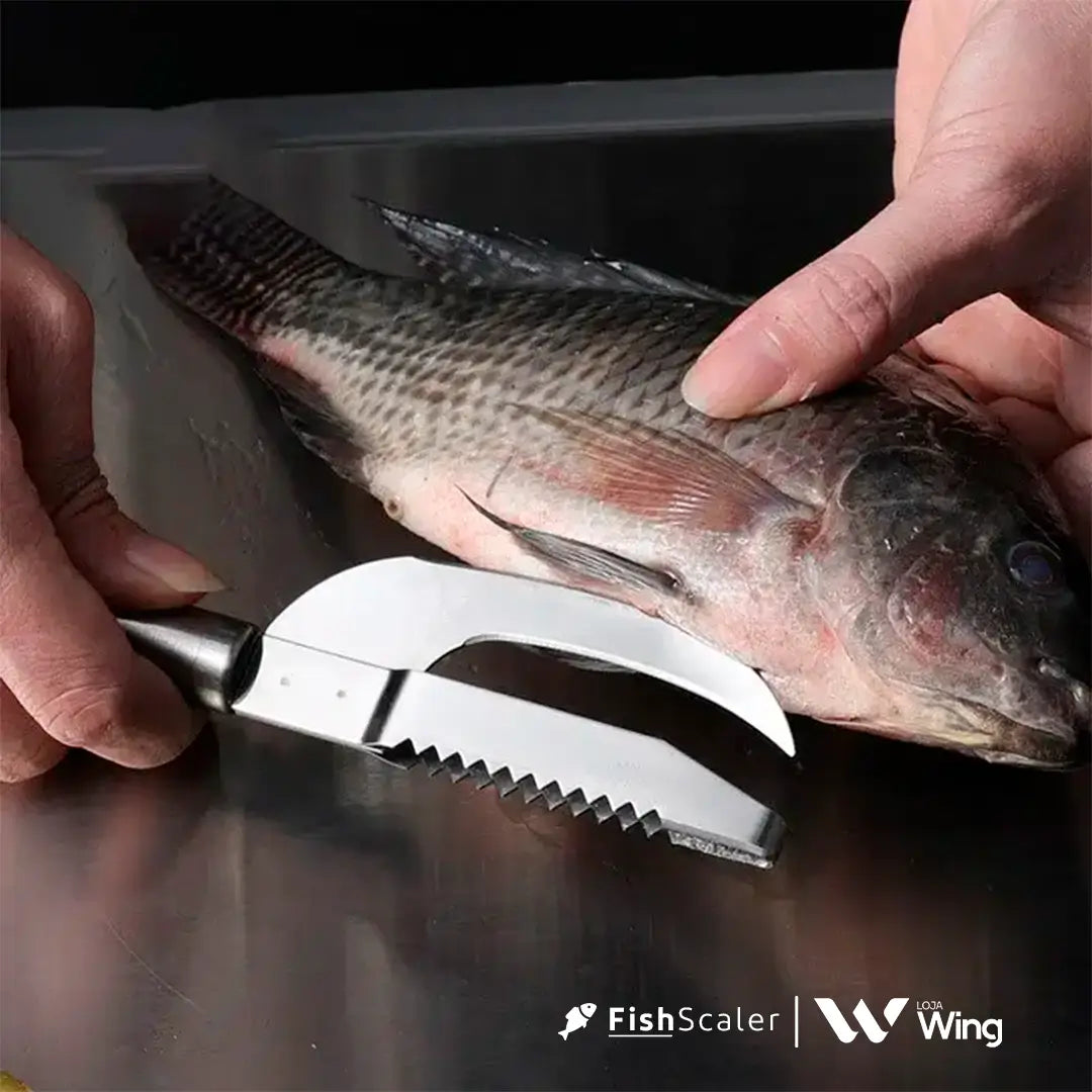 FishScaler - Faca Inoxidável 3 em 1 para Limpeza de Peixe [Compre 1 Le