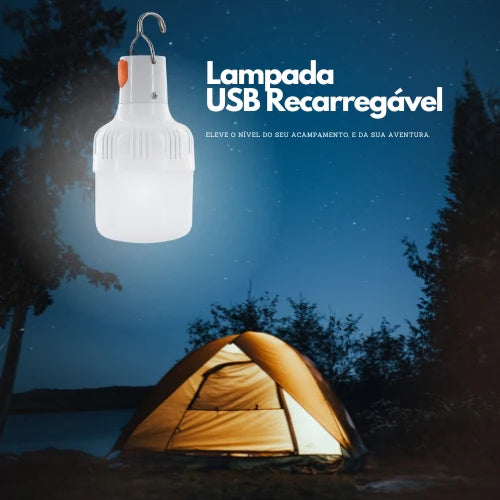 Luminix - Lâmpada de Led com Gancho para Camping e Pesca