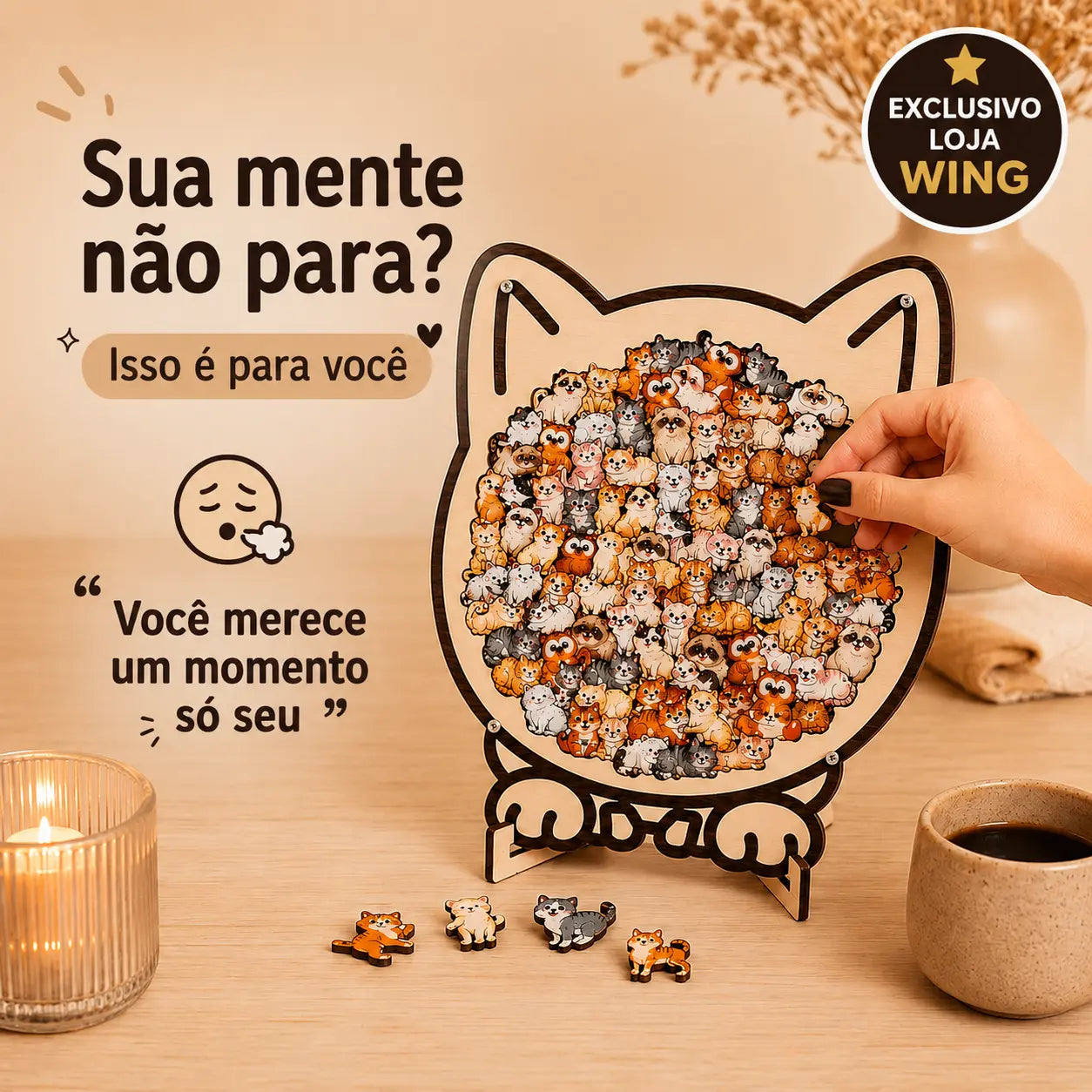 Pawzzle™ – Quebra-Cabeça de Gatos e Cachorros Antiestresse