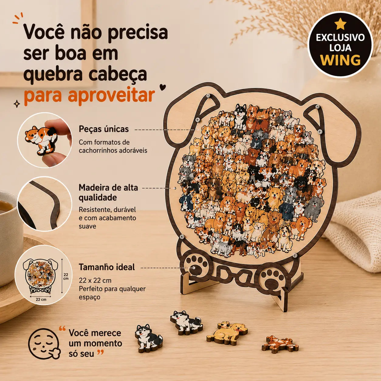 Pawzzle™ – Quebra-Cabeça de Gatos e Cachorros Antiestresse