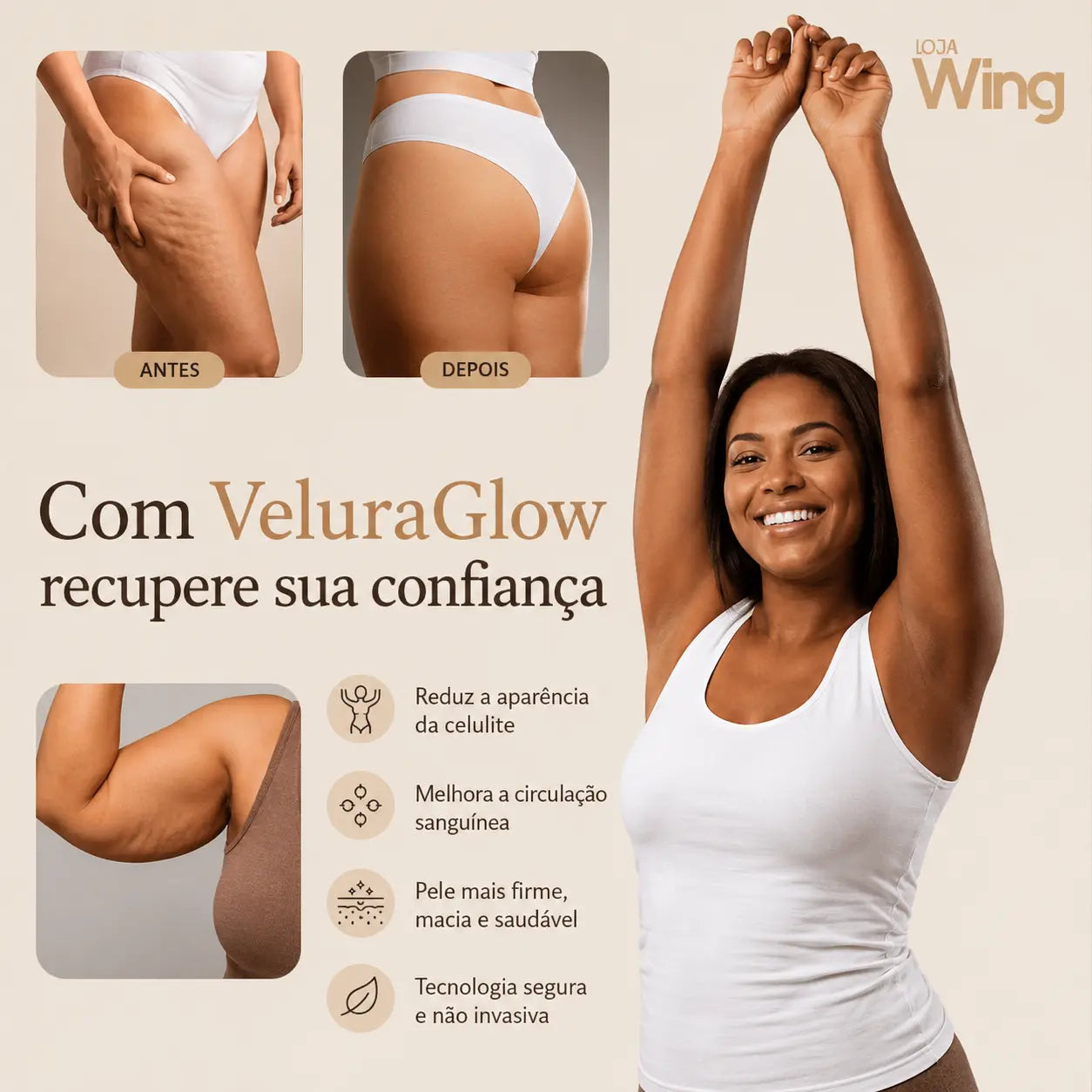 Velura™ | Massageador para Drenagem e Contorno das Pernas