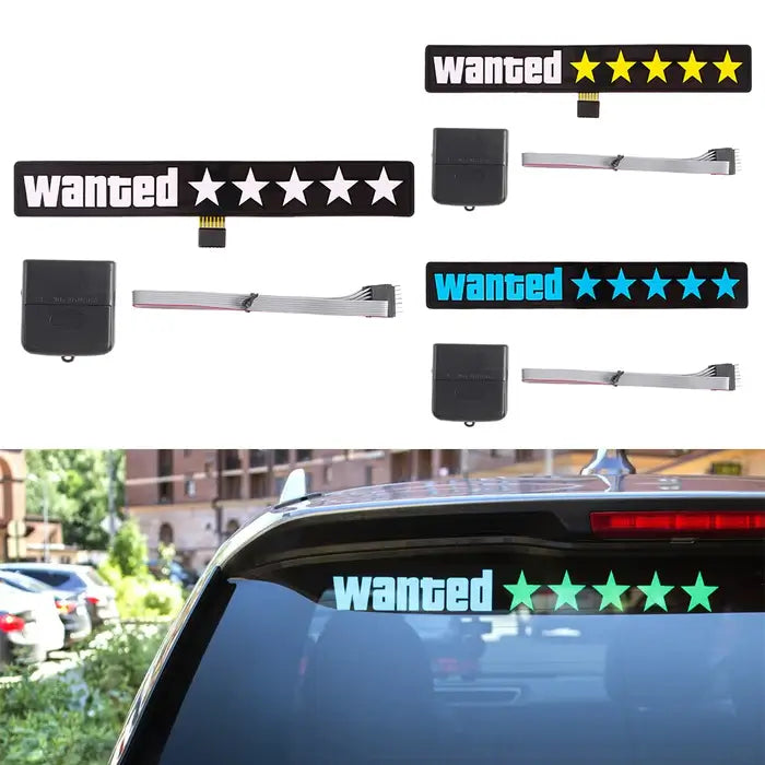 Wanted - Adesivo LED GTA 5 Estrelas para Carros [Leve 2 e Economize]