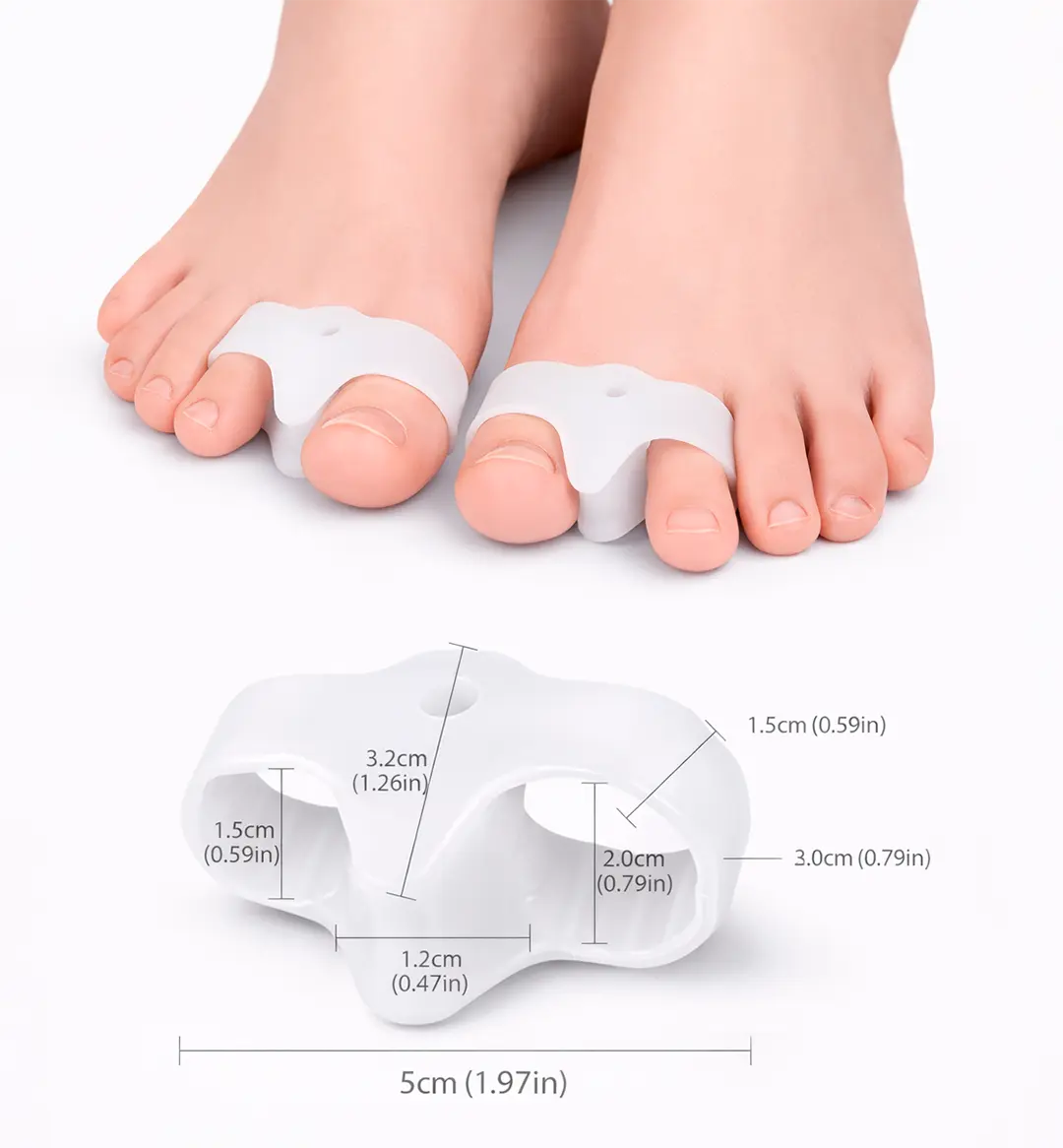 Corretor de Joanete em Silicone – Alinhador de Dedo