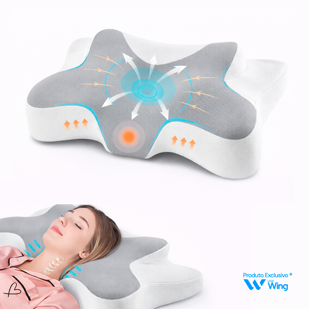 NeckFlow™  – Travesseiro Ortopédico Cervical Premium