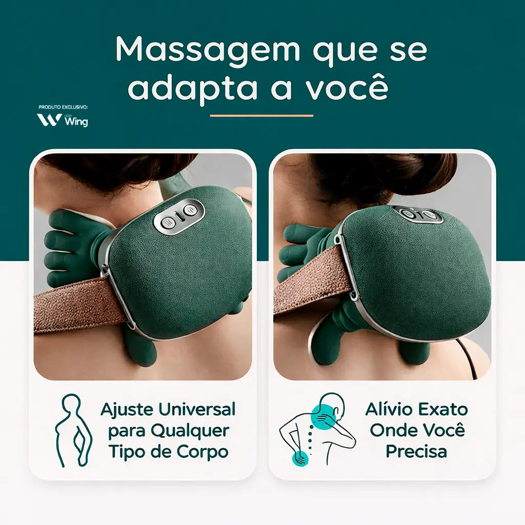 HandRelief™ – Massageador Cervical Portátil com Aquecimento Infravermelho